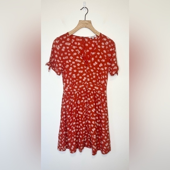 Madewell Button-Front Tie-Sleeve Retro Dress , sz 00 - Picture 4 of 10
